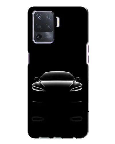 Чехол для OPPO A94 с картинкой «Силуэт Tesla Night»