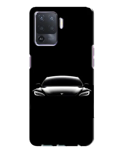 Чехол для OPPO A94 с картинкой «Фары Tesla Night»