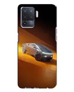 Чехол для OPPO A94 с картинкой «Cybertruck в пустыне»