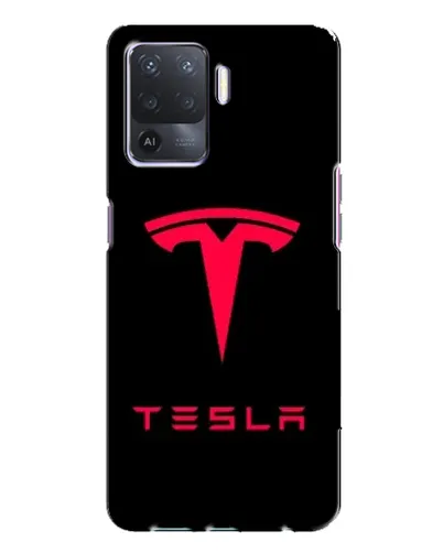 Чехол для OPPO A94 с картинкой «Tesla Red Logo»