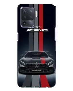 Чехол для OPPO A94 с картинкой «Mercedes — белый карбон»