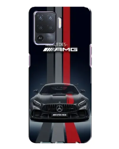 Чехол для OPPO A94 с картинкой «Mercedes — белый карбон»
