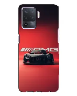 Чехол для OPPO A94 с картинкой «Mercedes AMG — красная линия»