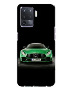 Чехол для OPPO A94 с картинкой «Mercedes — неоновый лого»