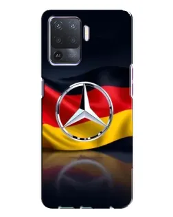 Чехол для OPPO A94 с картинкой «Mercedes — флаг Германии»
