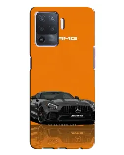 Чехол для OPPO A94 с картинкой «Оранжевый Mercedes AMG»