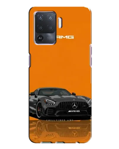 Чехол для OPPO A94 с картинкой «Оранжевый Mercedes AMG»