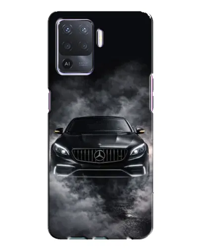 Чехол для OPPO A94 с картинкой «Mercedes в дыму»