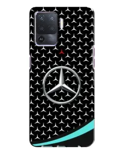 Чехол для OPPO A94 с картинкой «Mercedes — бирюзовый акцент»