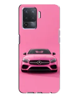 Чехол для OPPO A94 с картинкой «Розовый Mercedes AMG»