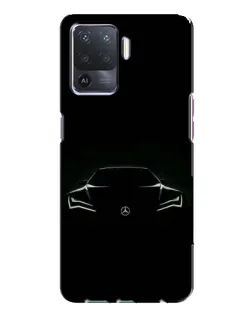 Чехол для OPPO A94 с картинкой «Mercedes — силуэт авто»