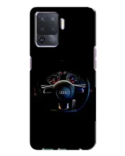 Чехол для OPPO A94 с картинкой «Салон Audi — руль»