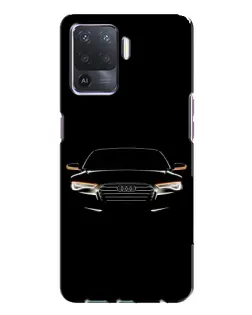 Чехол для OPPO A94 с картинкой «Audi — ночной контур»