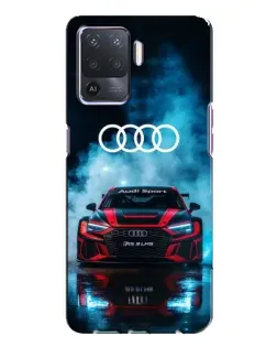 Чехол для OPPO A94 с картинкой «Audi Sport — неон»