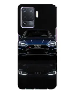 Чехол для OPPO A94 с картинкой «Audi — ночное отражение»