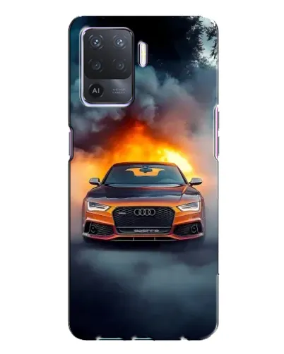 Чехол для OPPO A94 с картинкой «Audi в огненном дыму» Чехол для OPPO A94 с картинкой «Audi в огненном дыму»