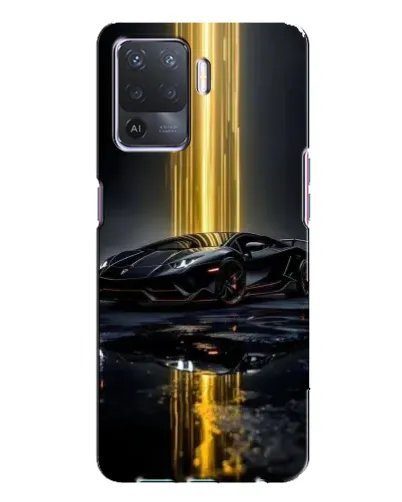 Чехол для OPPO A94 с картинкой «Ночной Lamborghini драйв»