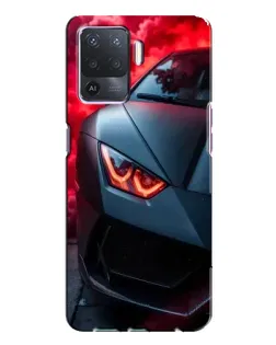 Чехол для OPPO A94 с картинкой «Lamborghini красное сияние»