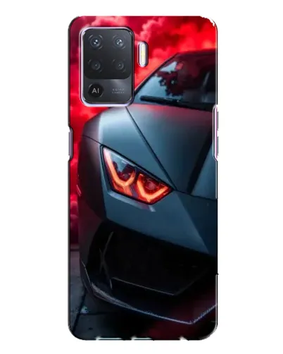 Чехол для OPPO A94 с картинкой «Lamborghini красное сияние»