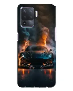 Чехол для OPPO A94 с картинкой «Lamborghini дымная эстетика»