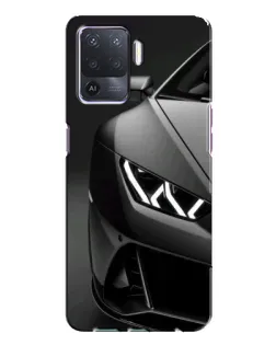 Чехол для OPPO A94 с картинкой «Lamborghini фары детализация»