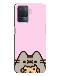 Чехол для OPPO A94 с картинкой «Pusheen и печенье»