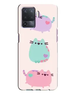 Чехол для OPPO A94 с картинкой «Pusheen трио»