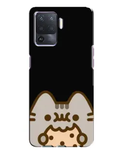 Чехол для OPPO A94 с картинкой «Пушин на черном»