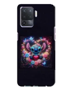 Чехол для OPPO A94 с картинкой «Stitch в цветах» Чехол для OPPO A94 с картинкой «Stitch в цветах»