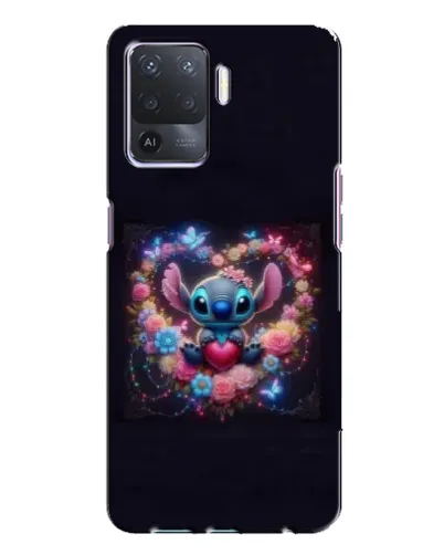 Чехол для OPPO A94 с картинкой «Stitch в цветах» Чехол для OPPO A94 с картинкой «Stitch в цветах»