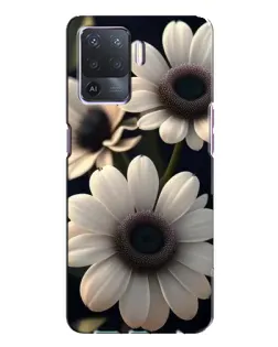 Чехол для OPPO A94 с картинкой «Белые маргаритки макро»