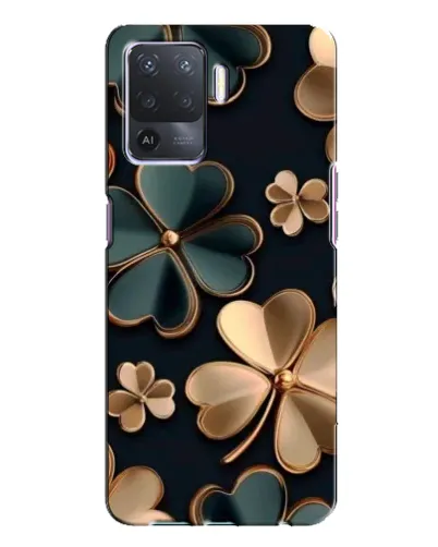 Чехол для OPPO A94 с картинкой «Клевер в золоте»