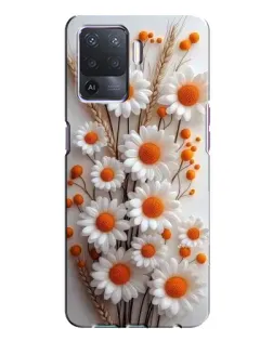 Чехол для OPPO A94 с картинкой «Белые сухоцветы»