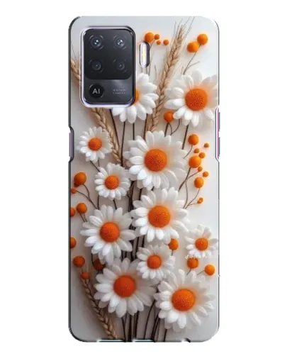 Чехол для OPPO A94 с картинкой «Белые сухоцветы»