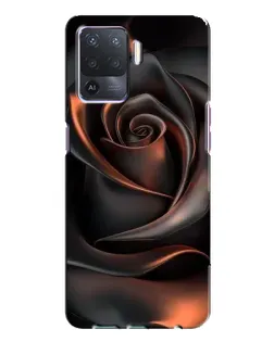 Чехол для OPPO A94 с картинкой «Шелковая черная роза»