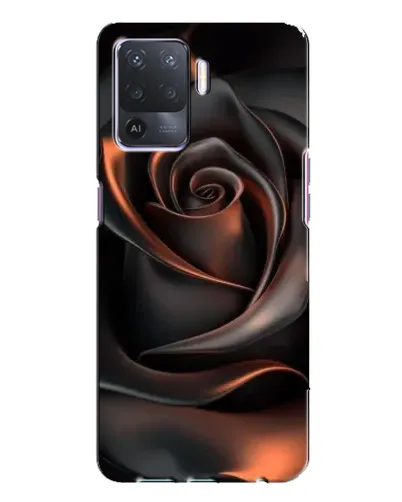 Чехол для OPPO A94 с картинкой «Шелковая черная роза»
