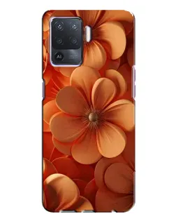 Чехол для OPPO A94 с картинкой «Оранжевый макро цветок»