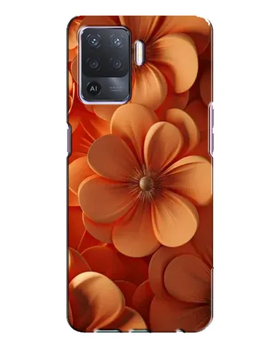 Чехол для OPPO A94 с картинкой «Оранжевый макро цветок»