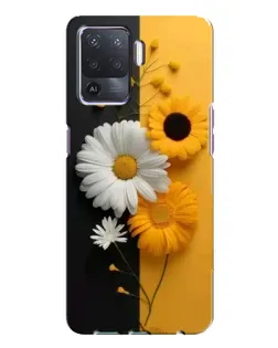 Чехол для OPPO A94 с картинкой «Подсолнух и ромашка»
