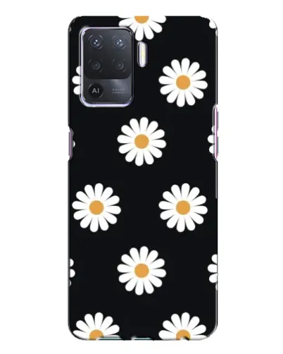 Чехол для OPPO A94 с картинкой «Ромашки на черном»