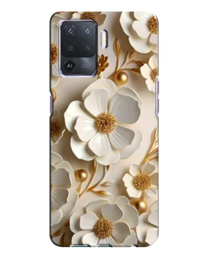 Чехол для OPPO A94 с картинкой «Белие бумажние  цвети»
