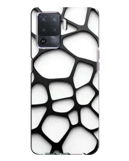 Чехол для OPPO A94 с картинкой «Белая объемная сетка»