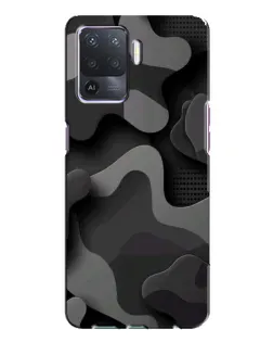 Чохол для OPPO A94 з картинкою «Темний абстрактний камуфляж»