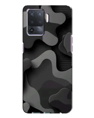 Чохол для OPPO A94 з картинкою «Темний абстрактний камуфляж»