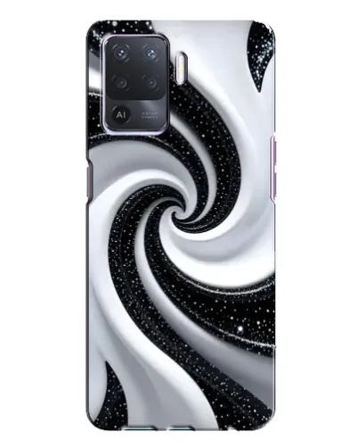 Чохол для OPPO A94 з картинкою «Чорно-біла спіраль»