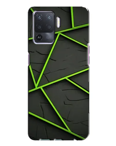 Чохол для OPPO A94 з картинкою «Зелені геометричні лінії»