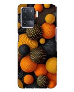 Чохол для OPPO A94 з картинкою «Об'ємні помаранчеві сфери»