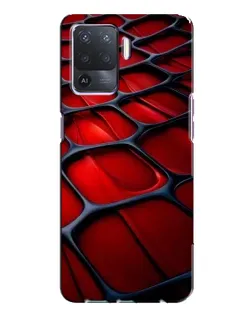 Чохол для OPPO A94 з картинкою «Червона глянцева сітка»