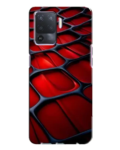 Чохол для OPPO A94 з картинкою «Червона глянцева сітка»