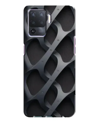 Чохол для OPPO A94 з картинкою «Об'ємне сіре плетіння»